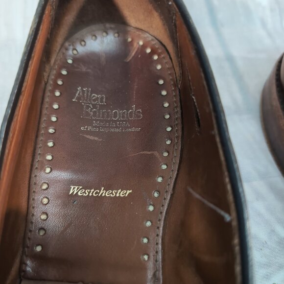 Allen Edmonds Westchester Penny Loafers Tan Leather Slip-On Dress Shoes Men 10.5 - Picture 2 of 10